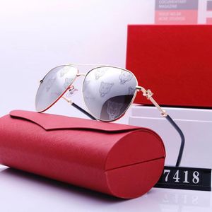 Karter napędowy spolaryzowane okulary przeciwsłoneczne 7418 Moda luksusowe okulary przeciwsłoneczne lustro drukują kompozytowe metalowe optyczne ramy