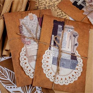 15 pçs/lote Memo Pads Material Papel Kraft Backing Junk Journal Scrapbooking Cartões Fundo Decoração Papelaria