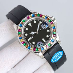 orologi con diamanti di design orologio da uomo ice out orologio da uomo yachtmaster di alta qualità PJW7 movimento meccanico uhr corona busto giù montre pieno di diamanti rolx reloj