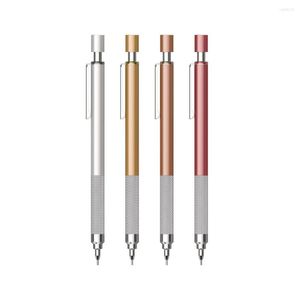 Pencil Drawing Writing Pens Skid-proof Automatic 0 5 7MM Lead Painting Pencils Stationery Industry Metal Red