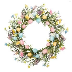 Fiori decorativi Uovo di Pasqua Ghirlanda di fiori Porta d'ingresso Appeso a parete Finestra Ghirlande artificiali per la decorazione del giardino di casa Ornamento