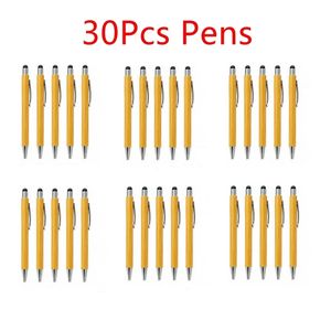 30 Stücke Stylus Bambus Stift Kugelschreiber Schwarz Tinte 1mm Büro Student Stifte Bambus Kugelschreiber Holz Kugelschreiber