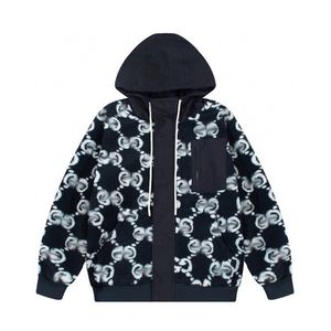 Men's plus size Outerwear & Coats New Fashion Jacquard Suede Coat Pattern Fleece Sweater Street Hip Hop Jacket High Street Embroidery w22s25