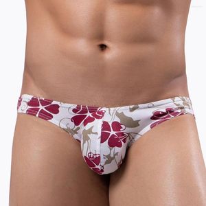 MUITAS PANTS Mens Youth u Bolsa de bolsa impressa Cotton Thong Brincável Roupa íntima G-String Underpant Enhance Peni Big Bulge Panties