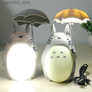 Nachtlichter Mein Nachbar Totoro Lampe Kawaii Cartoon LED Nachtlicht USB Lesetisch Schreibtisch Lampe für Kinder Geschenk Home Decor Neuheit Beleuchtung Q231114