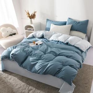 Mattress Pad Design s Fabric Solid Color Quilt Cover Set Double Bed el Home Duvet 230414