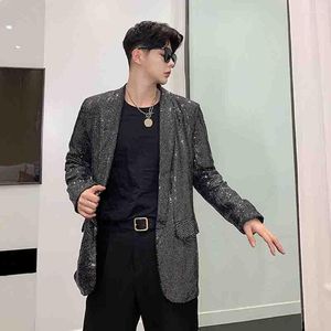 Herrenanzüge Slim Korean DJ Nachtclub Herren Pailletten Ins Glitter Coat Herbst Show Suit Personalisiert