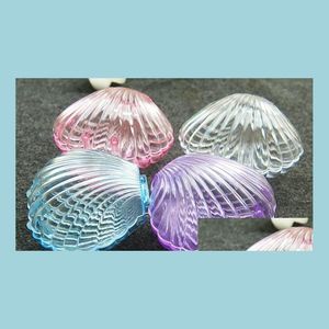 Enrole de presente Clear Plastic Shell Candy Boxes Beach Birthday Party Favors Box Box Diy Container Festive Christmas Decor Dhm75