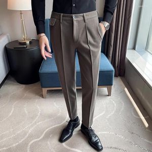 Herrenanzüge Herbst Winter Große Größe 36 Woolen Männer Business Kleid Hosen Casual Slim Hochzeitsanzug Hose Büro Gesellschaftshose Pantalon