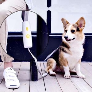 Dog Collars Elastic Retractable Leash Reflective Stripe Metal Clasp Anti-Explosion Comfortable Handle Easy Grip Lock Hand Free Pet