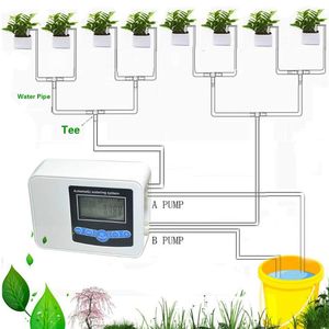 Vattenutrustning Solar Garden Device Controller Timer Dual-Pump Drip Irrigation Kits Home Greenhouse Plant Agriculture Toolswatering