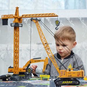 Diecast Model Cars 9 Styles Alloy Engineering Diecast Truck Toy Car Construction Model Vehicle Loader Tractor Crane Excavator Toys for Boys GiftL231114