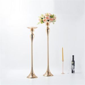 Vases Gold /Silver Flower Rack 75/95 Cm Tall Candle Holder Wedding Table Centerpieces Vase Decoration Event Party Road Lead