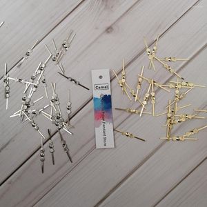 Chandelier Crystal Camal 500pcs 33mm Chrome/Gold Plated Metal Bowtie Pins Connector For Hanging Prisms Bead Pendant Lamp Parts