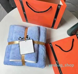 Luxury Bath Handduk Set Coral Velvet Designer Handduk Letter Face Handdukar Absorberande män Kvinnor Tvättdukar Handdukar