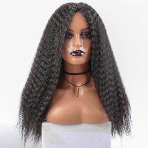 Synthetic Wigs Long Kinky Curly for Black Women Brown Blonde Ginger Red White Hair Afro 230413