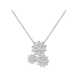 Halskette mit vierblättrigem Kleeblatt Natürlicher Muschel-Edelstein 925er Silber Designer für Damen T0P Advanced Materials offizielle Reproduktionen Diamant-Luxus-Premium-Geschenke 008