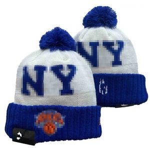 Knicks Beanie New York Beaniesすべての32チームが編まれたカフドポンメンズキャップ野球帽子ストライプサイドラインウールウォームUSAカレッジスポーツニットハットキャップ