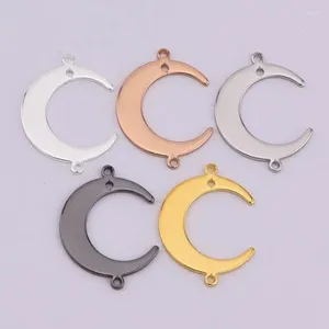 Charms 10PCS/lot Brass Moon Pendants For DIY Jewelry Making Copper Crescente Charm Accessories