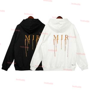 2023 가을/겨울 디자이너 Amires Amires 까마귀 탁월한 럭셔리 편지 Amari Long Sleeve Pullover Hoodie 느슨한 스트리트웨어 까마귀 스웨트 셔츠 까마귀 스트리트웨어 후드.