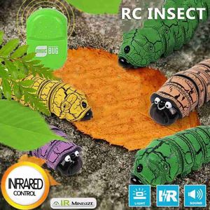 Electric/RC Zwierzęta Symulacja Trudna RC Caterpillar Robot Symulowany urocze zwierzęta Pilot Control Owady Halloween zabawki dla dzieci Prezenty Q231114