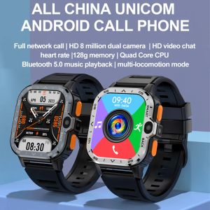 Gps Smart Watch Android 4G Smart Watch Wifi 128Gb 8Mp Hd Cameras Phone Call Relogio Smartwach Con Targeta Android Smartwaches Sim Card Full Touch 2.0 Sim Gsm/Wcdma/Lte