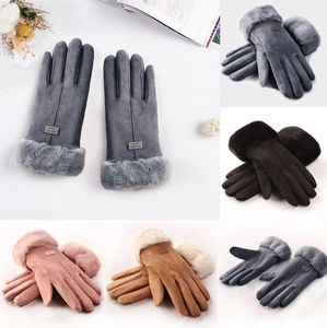 Fünf Fingerhandschuhe Top Verkauf Frauen Winter Damen Mädchen Outdoor Wärme Vollfinger Gefüttert Fahrhandschuh Unterstützung Großhandel und Drop