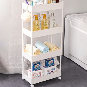 Bathroom Shelves Roller Storage Plastic Kitchen Room Organizer Racks Accessories Organizadores Furniture 230413