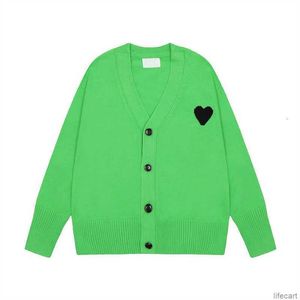 Unisex Designer AM I Paris Sweater AMIParis Cardigan Sweat France Fashion Knit Jumper Love A-line Small Red Heart Coeur Sweatshirt S-XL AMIs 848P