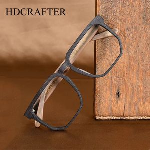 Sonnenbrillenrahmen HDCRAFTER Herren Holz Übergroße Brillengestell Breites großes Gesicht 150 mm Mode Myopie Quadratische optische Brillen 231113