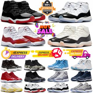 2024 Napoletan 11 Scarpe da basket Jumpman 11s Uomo Donna Cherry Cement Grey Bred Gamma Blu Cool Grey Space Jam Uomo Donna Sport all'aria aperta Scarpe da ginnastica da ginnastica