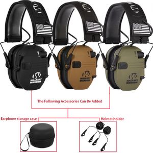 Tactical Earphone NRR23db Outdoor Electronic Shooting Earmuff Antinoise Headphone Sound Amplification Hearing Protection Headset Foldable 231113