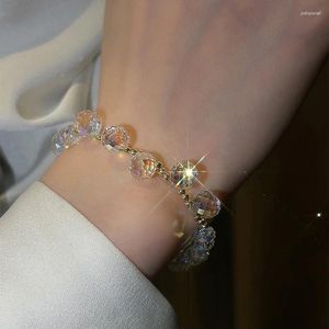 Strand Luxury Waterdrop Österrikisk Crystal Gold Plated Justerbara kvinnors armband Bangles Fashion Wedding Party Jewets Gift YBR1015