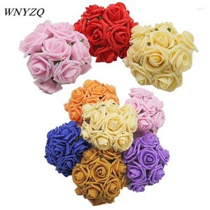 Decorative Flowers 10/20/50Pcs/Lot 4.5cm 15Colors PE Foam Rose Flower Bride Bouquet For Wedding DIY Wreath Artificial