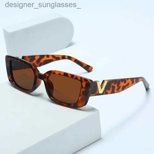 Sunglasses New Small Frame V-Shed Sunglasses Women Brand Designer Rectangle Sun Glasses Men Classic Vintage Eyewear UV400 Oculos De SolL231114