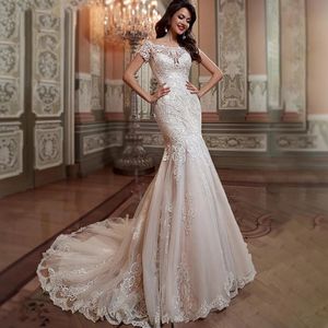 2023 luxury lace Mermaid Wedding Dress Sweetheart Ruffle Royal Train sweep train Bride Dress Beading Plus Size Formal Bridal Gown Robes De Mariee Vestidos De Fiesta