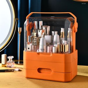 Förvaringslådor 2023 Cosmetics Box Dust Lipstick Mask Skin Care Desktop Drawer Type Rack Jewelry Cosmetic Organizer