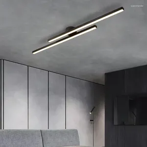 Ceiling Lights Modern LED Lamp Nordic Minimalism Black And White Strip Wall Suitable For Indoor Living Room Bedroom Aisle Lighting