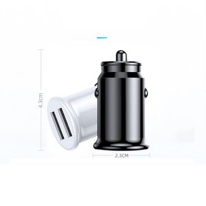 TE-337 usb wall Dual usb car charging head 3.1a smart one tow two mobile phone charger New dual port mini car charger