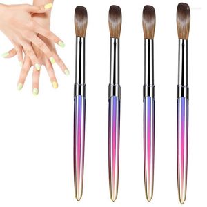 Nail Art Kits Metal Brush Set 4PCS Brushes For Acrylic Application Drawing Ombre Manicure Tools Home