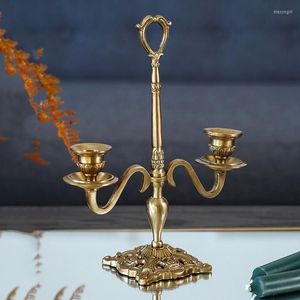 Candle Holders Luxury Wedding Holder Chandelier Brass Originality Retro Nordic Scented Candelabros Home Decorative