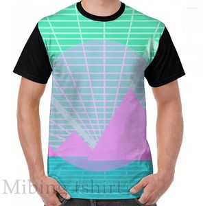 Męskie koszulki z krótkim rękawem zabawny nadruk koszula męska bluzki damskie Tee Sunrise graficzny T-Shirt O-neck z krótkim rękawem Casual Tshirts