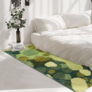 Tapis 3D stéréo mousse tapis pour salon vert chambre chevet tapis de sol anti-dérapant moderne Shaggy tapis décor à la maison 230413