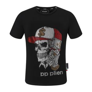 Pleinxplein PP Мужские футболки Оригинальный дизайн летняя рубашка Plein Футболка PP Хлопковое казалось черепа с помощью рубашки с коротким рукавом 2066 Цвет