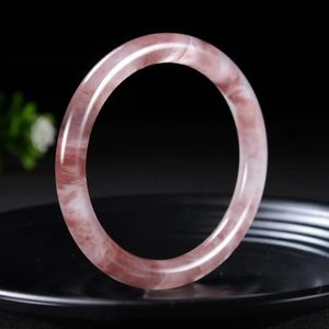 Bangle Natural Violet Hand snidad tunn runda jade armband modebutik smycken rök lila kvinnor 231114