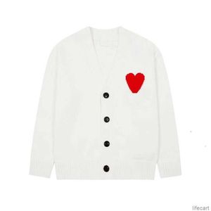 AM I Paris Cardigan Sweater Winter Warm Designer sweat France Fashion Brand A Word Heart Love Embroidery Casual Hoodies Amiparis Amisweater AMIs 09QU