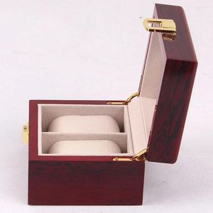 Scatole per orologi Scatola porta orologi Custodia per orologi in legno Contenitore per gioielli regalo Anello in fibra di legno Miss