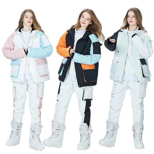 Andra idrottsartiklar män och kvinnors snödräkt jackor snowboardkläder skid kostymer vattentät vinter slitage 10k färg matchning 30 231114