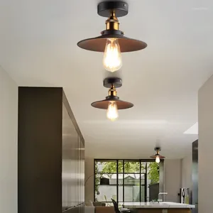 Ceiling Lights Light Mount Lamp Vintage Retro Flush Shade Industrial Lighting For Indoor Bedroom Kitchen Living Room Home Decor