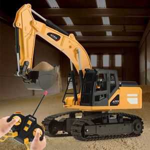 Transformation Toys Robots RC Excavator Dumper Car 2.4G Remote Control Engineering Vehicle Crawler Truck Excavator Toys for Boys Kids Christmas Giftl231114